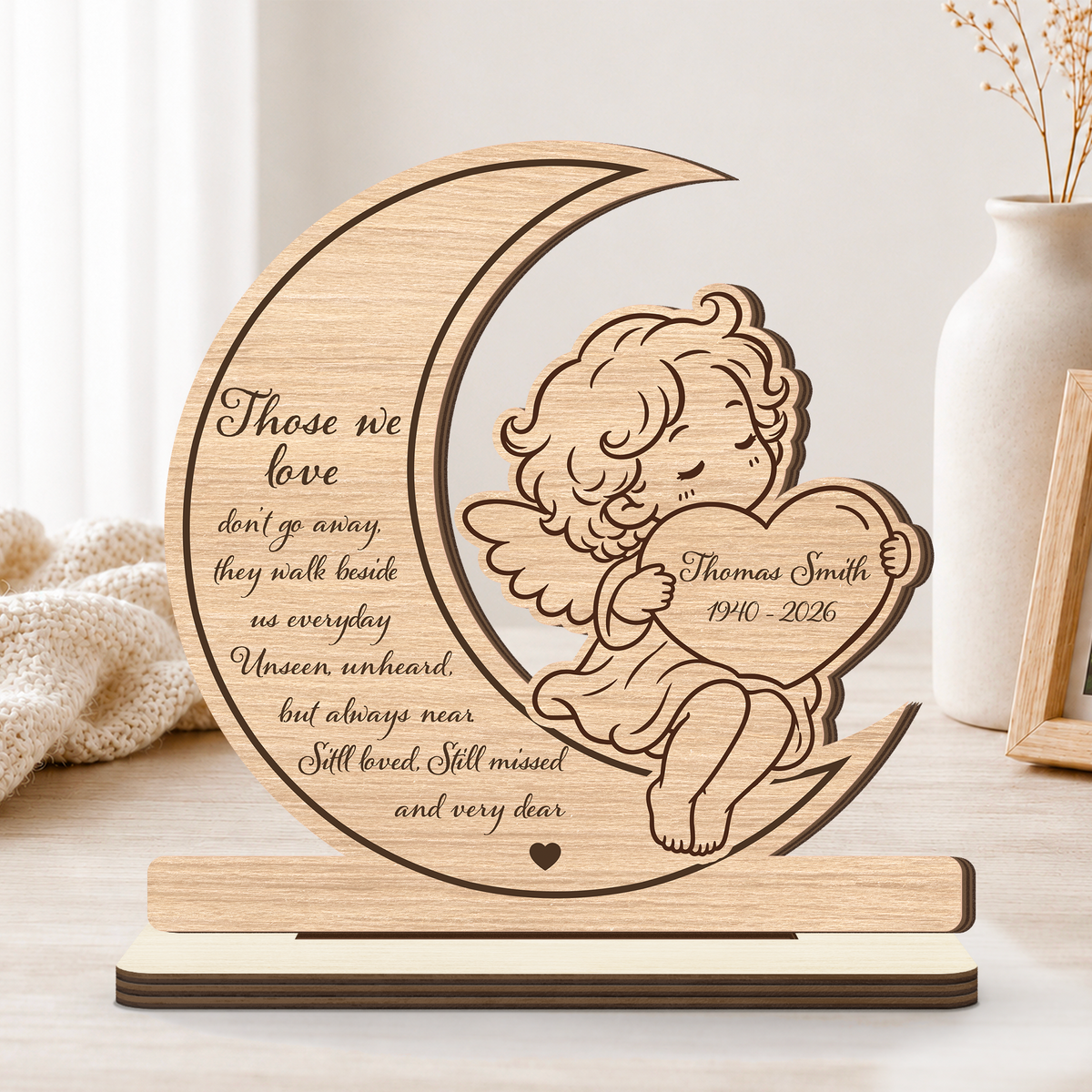 I Am Always With You - Personalized 2-Layered Wooden Plaque - Christmas Decor
