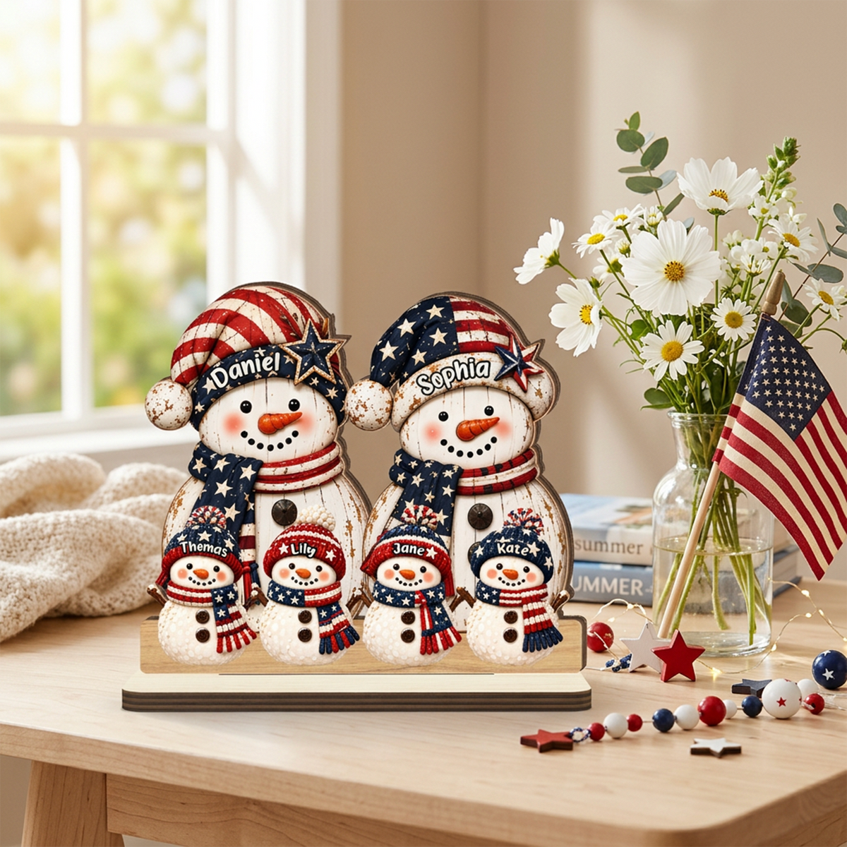 250 Years Snowman - Personalized 2-Layered Wooden Plaque - Christmas Decor