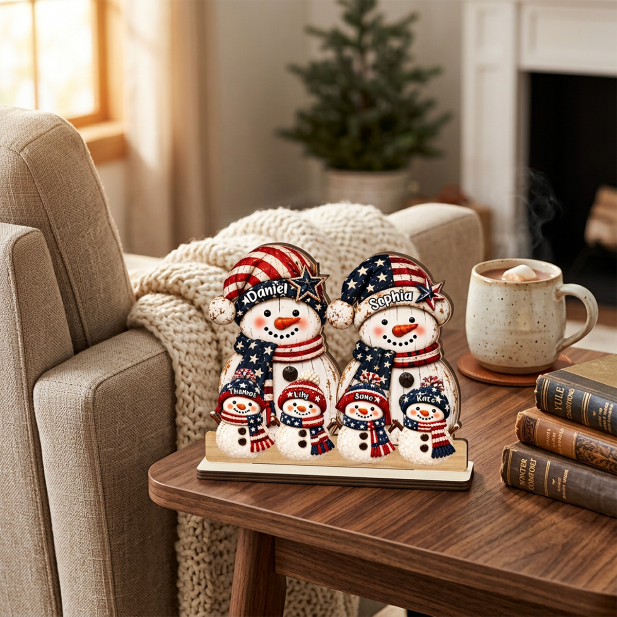 250 Years Snowman - Personalized 2-Layered Wooden Plaque - Christmas Decor