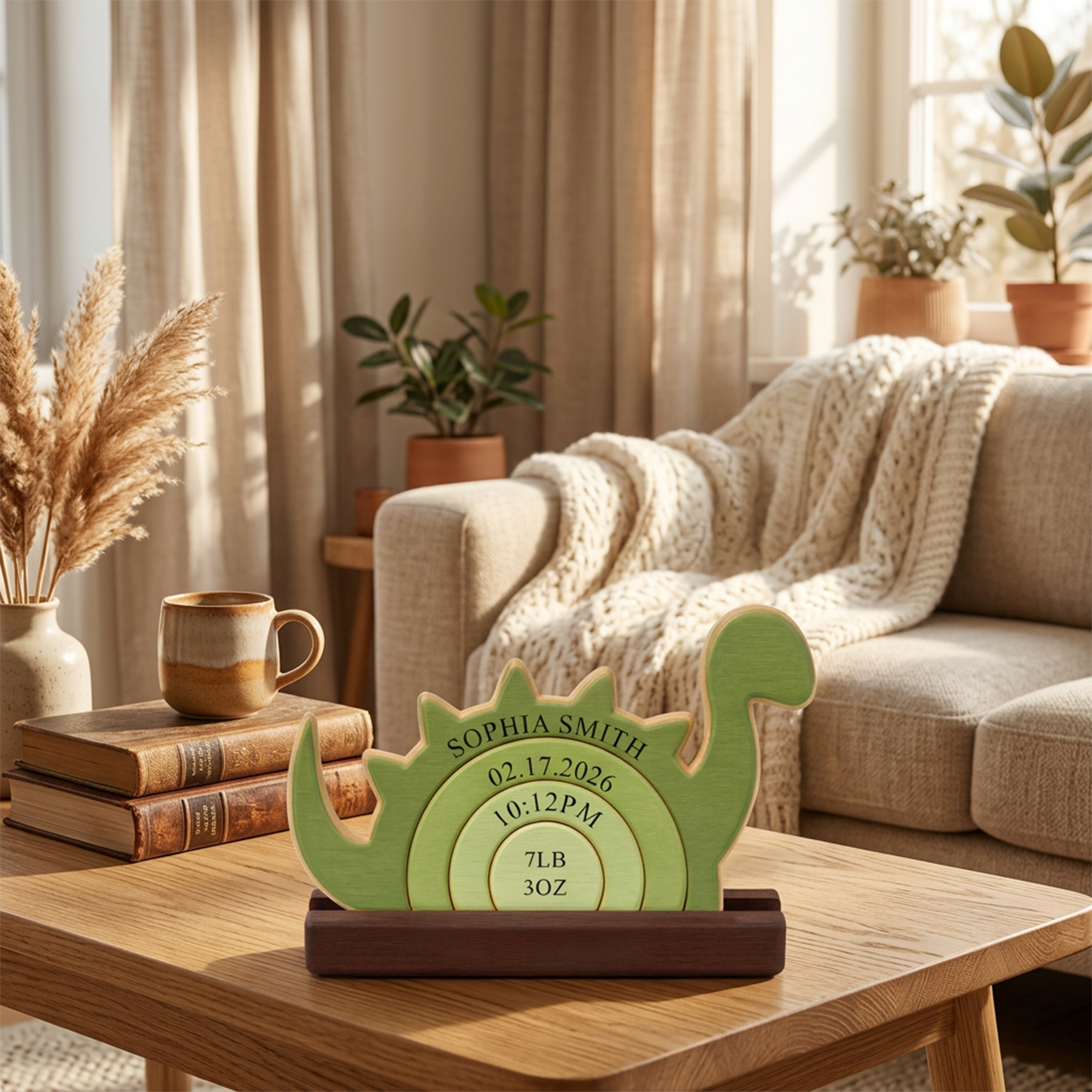 New Born Baby Milestone Keepsake  — Personalized Family Heirloom Wood Keepsake