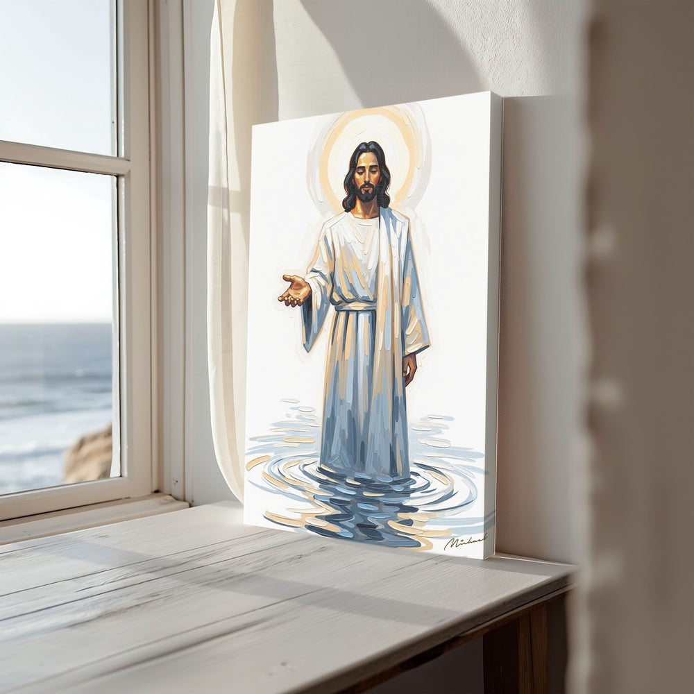 Come and See Blue II, Christian Canvas Wall Art, Christmas Gift Ideas, Christian Home Decor, Ciaocustom