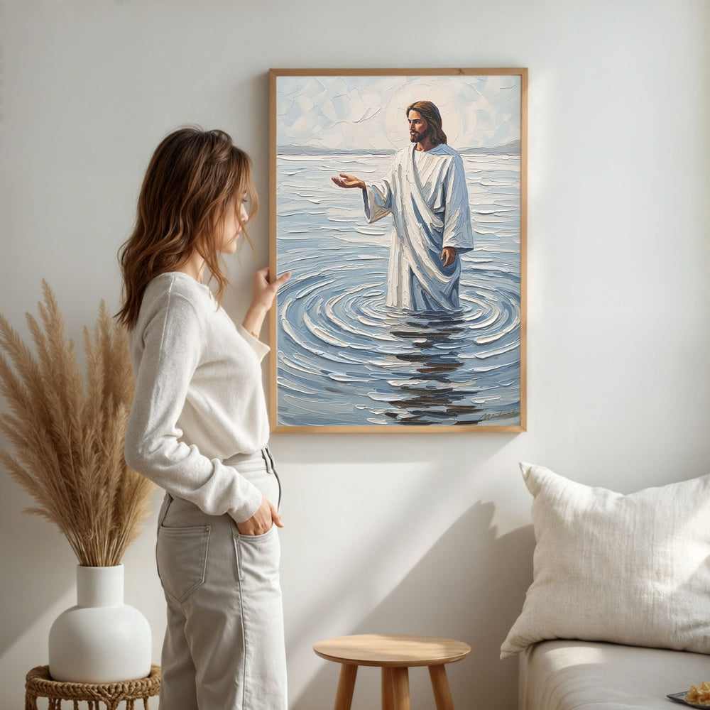 Come and See Blue IV, Christian Canvas Wall Art, Christmas Gift Ideas, Christian Home Decor, Ciaocustom