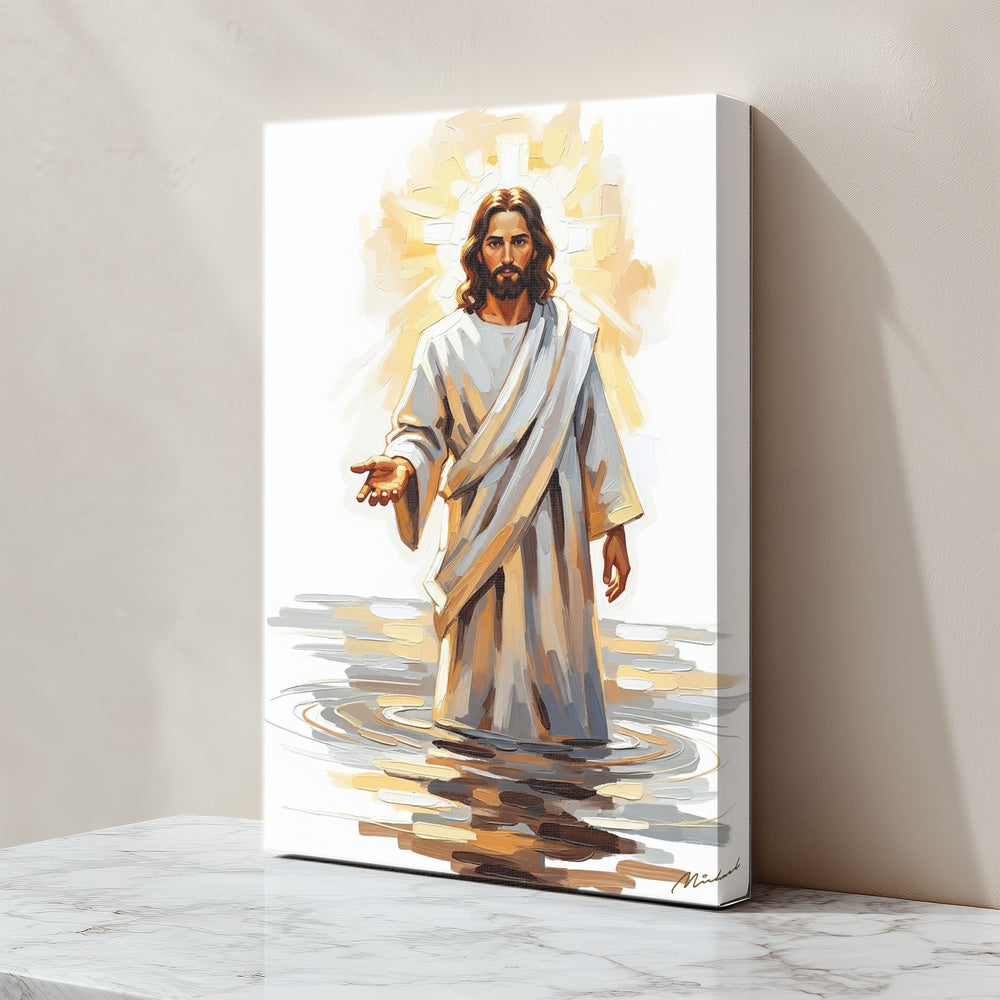 Come and See Blue I, Christian Canvas Wall Art, Christmas Gift Ideas, Christian Home Decor, Ciaocustom