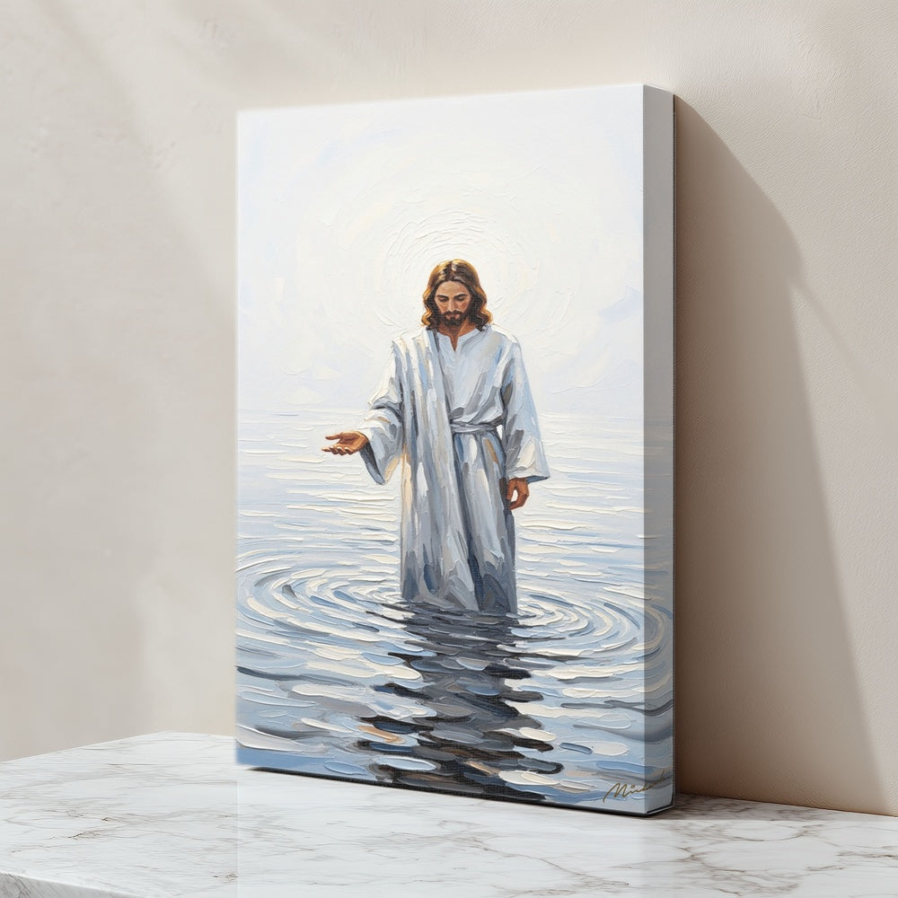 Come and See Blue V, Christian Canvas Wall Art, Christmas Gift Ideas, Christian Home Decor, Ciaocustom