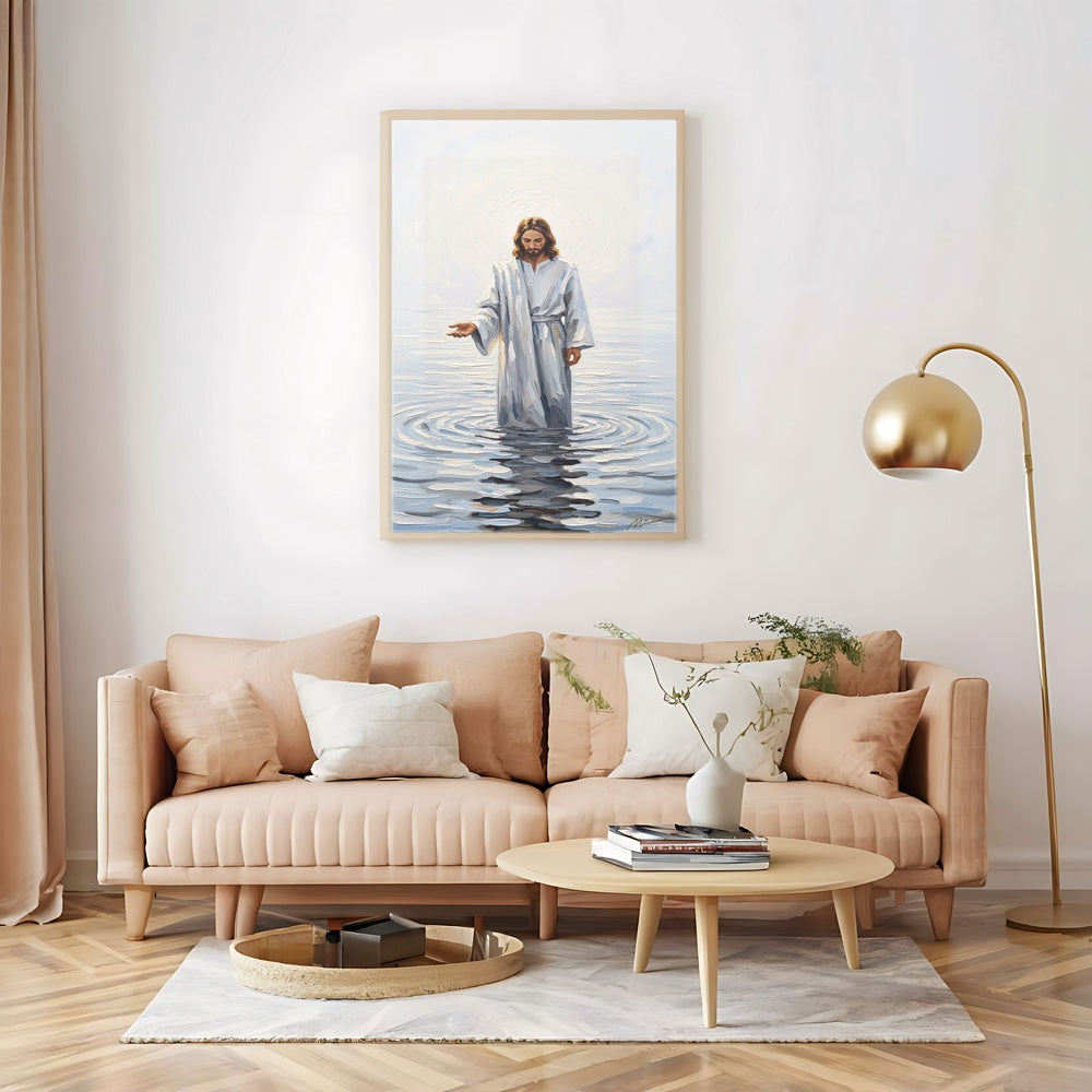 Come and See Blue V, Christian Canvas Wall Art, Christmas Gift Ideas, Christian Home Decor, Ciaocustom