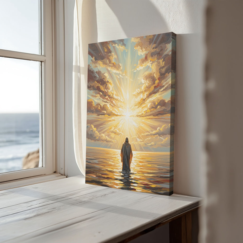 Jesus Walking on Water III, Christian Canvas Wall Art, Christmas Gift Ideas, Christian Home Decor, Ciaocustom