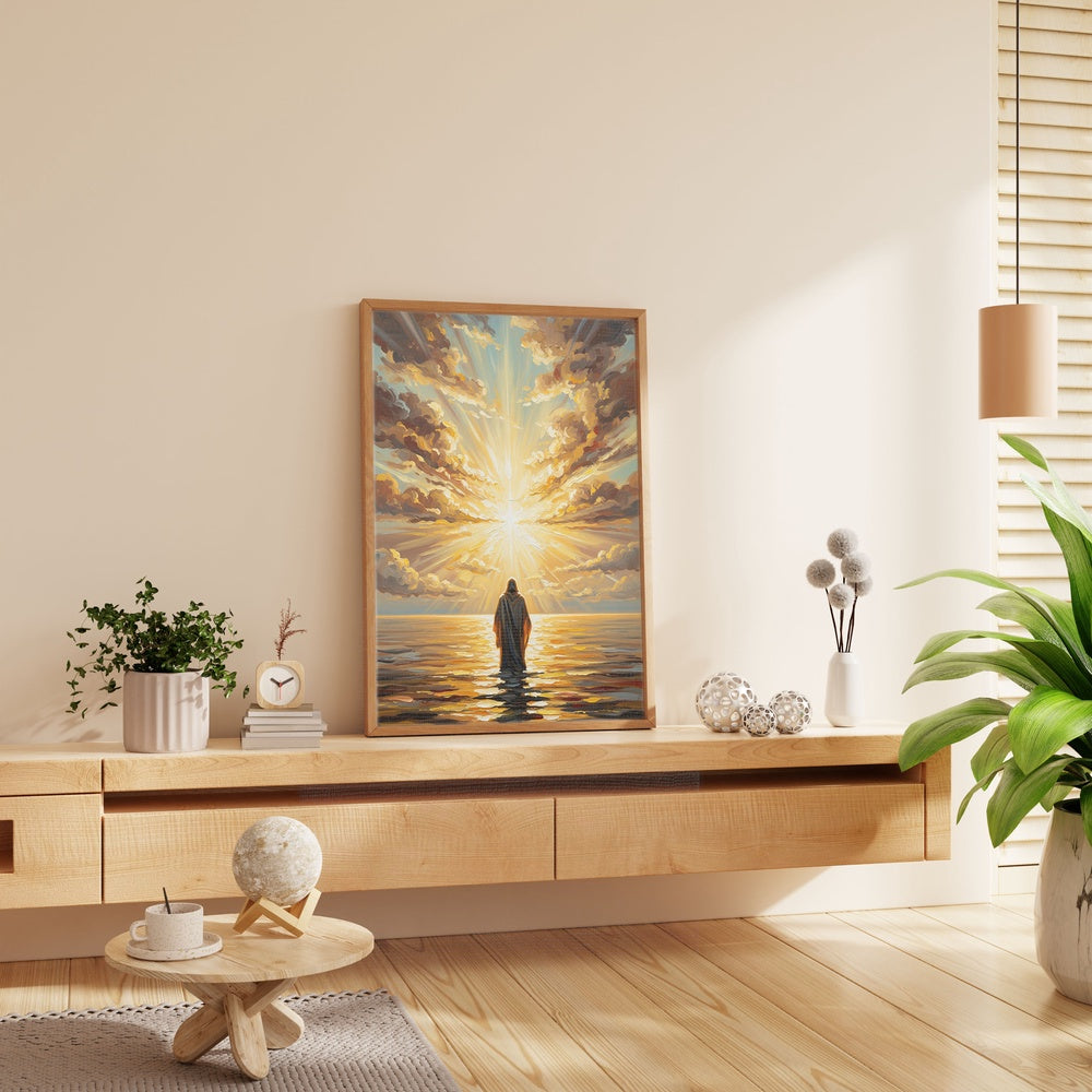 Jesus Walking on Water III, Christian Canvas Wall Art, Christmas Gift Ideas, Christian Home Decor, Ciaocustom