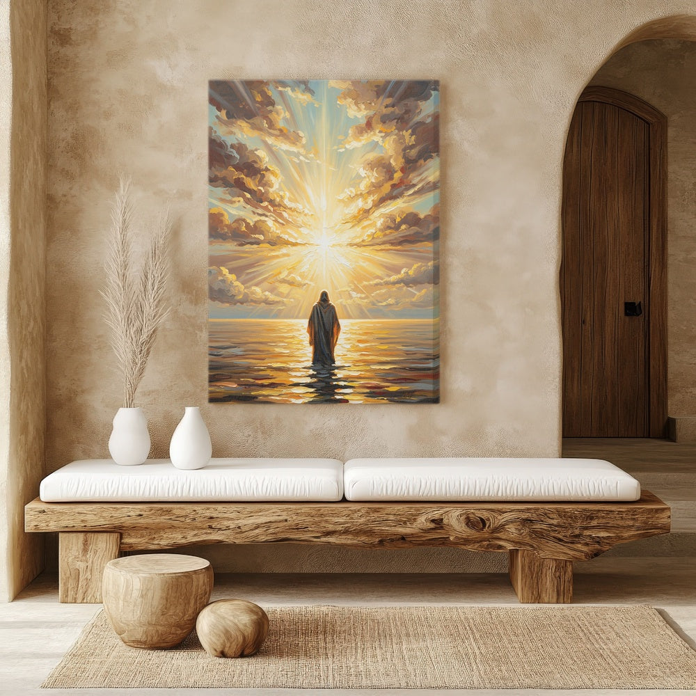 Jesus Walking on Water III, Christian Canvas Wall Art, Christmas Gift Ideas, Christian Home Decor, Ciaocustom