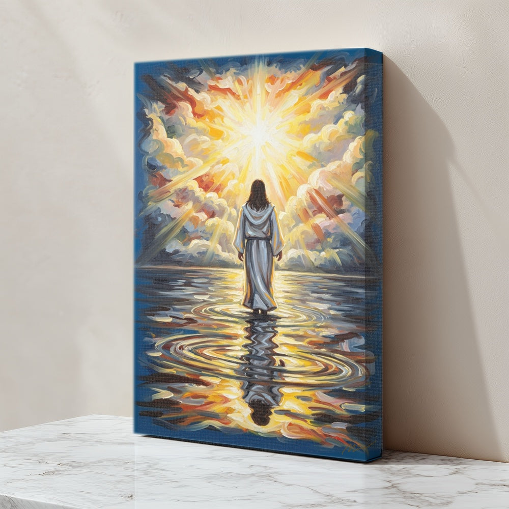 Jesus Walking on Water II, Christian Canvas Wall Art, Christmas Gift Ideas, Christian Home Decor, Ciaocustom