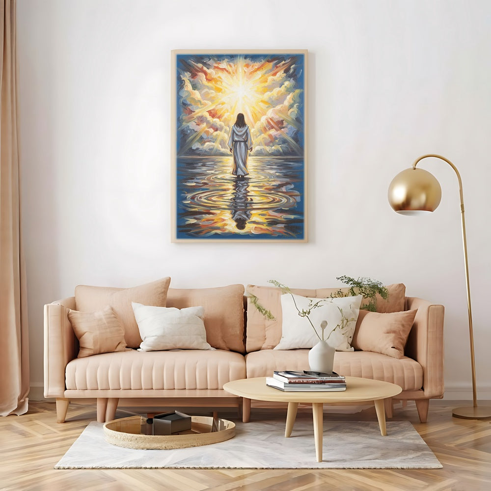 Jesus Walking on Water II, Christian Canvas Wall Art, Christmas Gift Ideas, Christian Home Decor, Ciaocustom