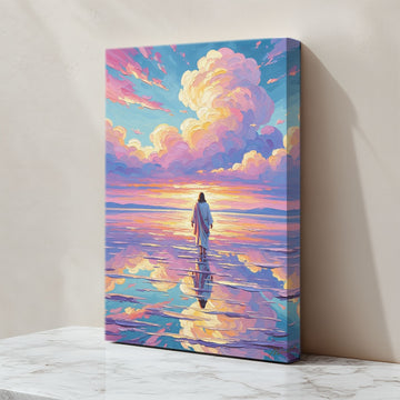 Jesus Walking on Water IX, Christian Canvas Wall Art, Christmas Gift Ideas, Christian Home Decor, Ciaocustom