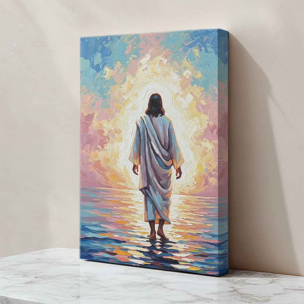 Jesus Walking on Water I, Christian Canvas Wall Art, Christmas Gift Ideas, Christian Home Decor, Ciaocustom