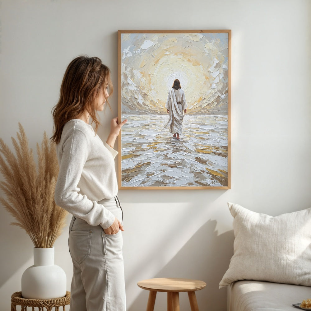 Jesus Walking on Water VI, Christian Canvas Wall Art, Christmas Gift Ideas, Christian Home Decor, Ciaocustom