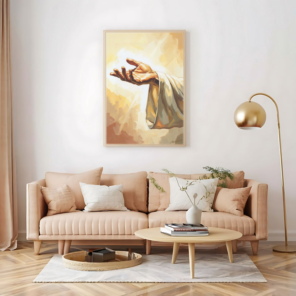 The Hand of God, Christian Canvas Wall Art, Christmas Gift Ideas, Christian Home Decor, Ciaocustom