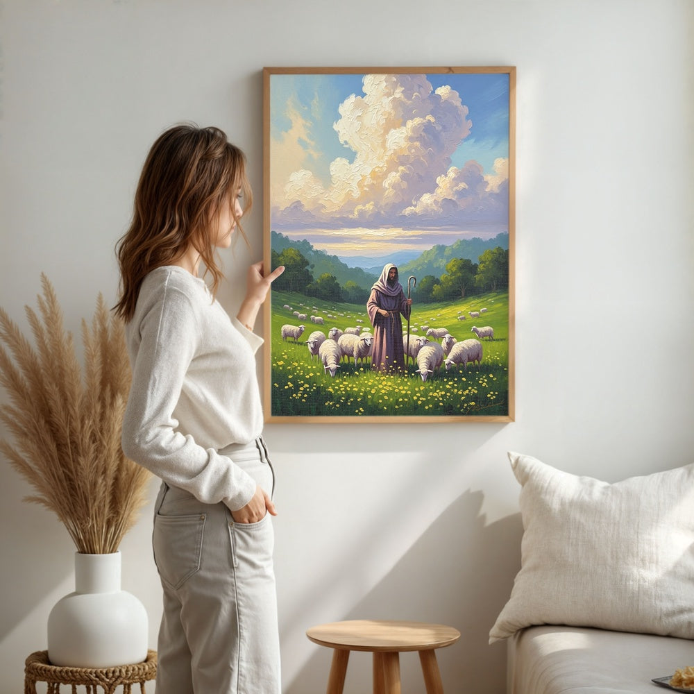 The Lord is My Shepherd, Christian Canvas Wall Art, Christmas Gift Ideas, Christian Home Decor, Ciaocustom
